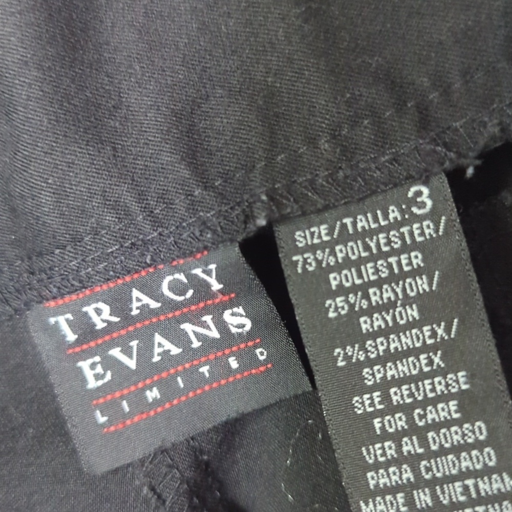 Tracey Evans Black Flare Women's Dress Pants Very Nice - Picture 5 of 6